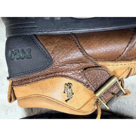 Polo Ralph Lauren VTG Dover III Men 8.5D Brown Leather Duck Boots Weatherproof main image 2